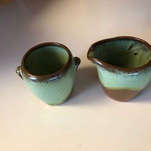 Frankoma - Cream + Sugar Prairie Green